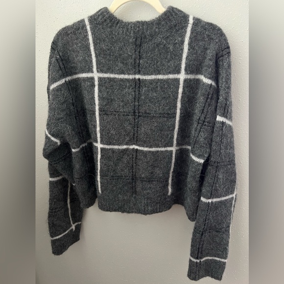 LITA by Ciara Nurture Manchester Plaid Funnel Neck Alpaca Blend Sweater size M - Picture 3 of 7